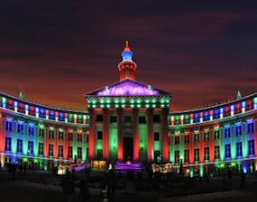 Downtown Denvers Grand Illumination Lights
